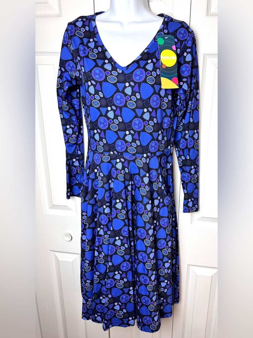 New SVAHA USA Blue Black Dress STEAM Science Tech Engineering Art Math Geo